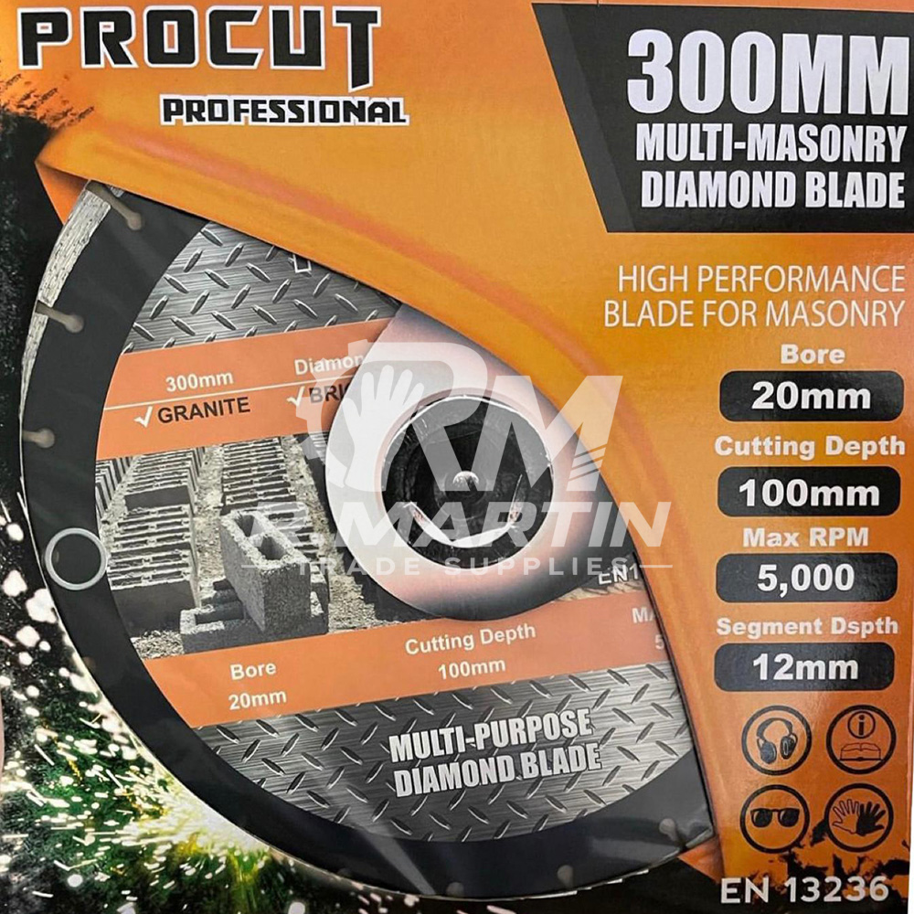 R Martin Trade Supplies - 300mm Diamond Blade Pro Cutting Discs