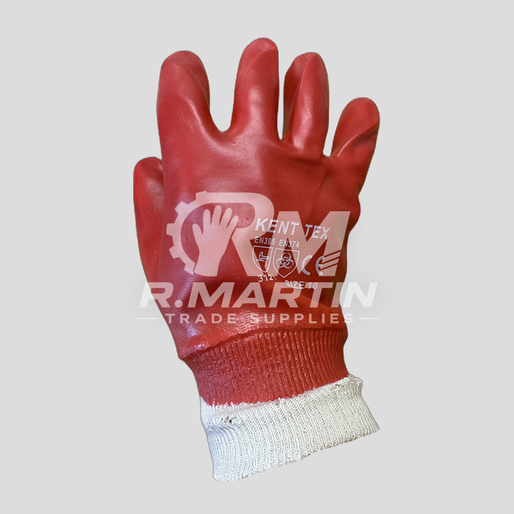 R Martin Trade Supplies - Kent Tex PVC Chemical and Oil Resistant Gloves
