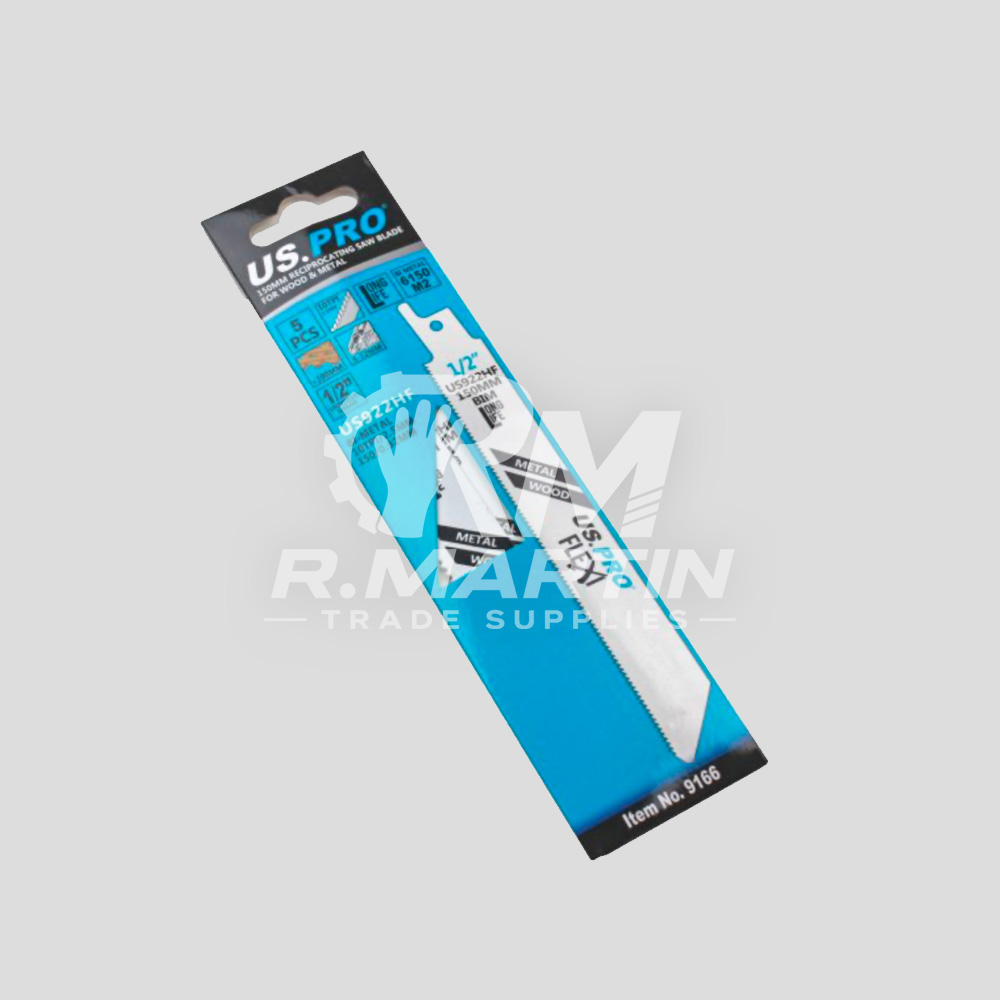 R Martin Trade Supplies - US Pro Metal Reciprocating Saw Blades 150mm